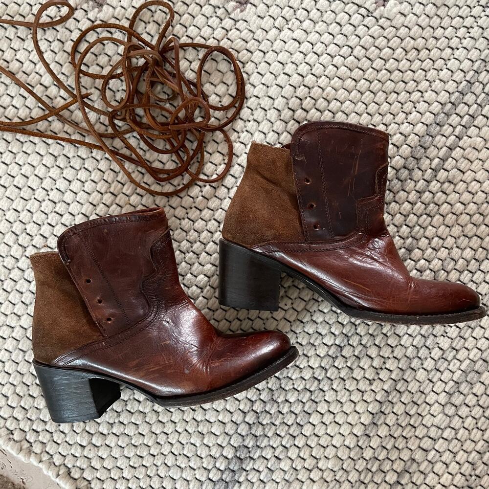 FreeBird Steven Casey Ankle Boots Womens Size 9 Handcrafted Leather
